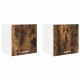 Sonata H Висящ шкаф с рафт Riga 2 pcs Димящ дъб и бяло 40 x 31 x 40 см