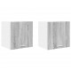 Sonata H Висящ шкаф с рафт Riga 2 pcs Сив Сонома и бяло 40 x 31 x 40 см