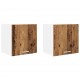 Sonata H Висящ шкаф Riga 2 pcs Стара дървесина и бяло 40 x 31 x 40 см