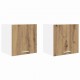 Sonata H Висящ шкаф Riga 2 pcs Занаятчийски дъб и бяло 40 x 31 x 40 см