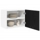 Sonata H Висящ шкаф с рафт Riga 2 pcs Черен дъб и бяло 50 x 31 x 40 см