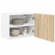 Sonata H Висящ шкаф с рафт Riga 2 pcs Сонома дъб и бяло 50 x 31 x 40 см