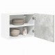 Sonata H Висящ шкаф с рафт Riga 2 pcs Бетон сив и бяло 50 x 31 x 40 см