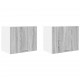 Sonata H Висящ шкаф с рафт Riga 2 pcs Сив Сонома и бяло 50 x 31 x 40 см