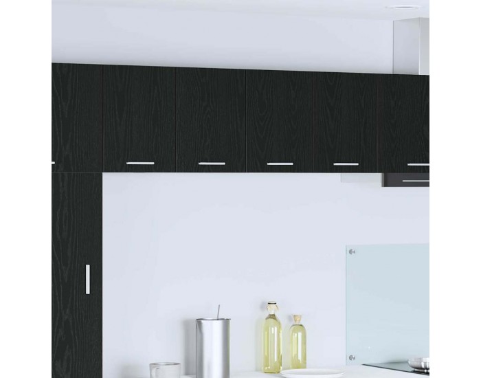 Sonata H Висящ шкаф с рафт Riga 2 pcs Черен дъб и бяло 60 x 31 x 40 см