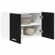 Sonata H Висящ шкаф с рафт Riga 2 pcs Черен дъб и бяло 60 x 31 x 40 см