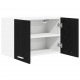 Sonata H Висящ шкаф с рафт Riga 2 pcs Черен дъб и бяло 60 x 31 x 40 см