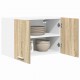Sonata H Висящ шкаф с рафт Riga 2 pcs Сонома дъб и бяло 60 x 31 x 40 см