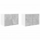 Sonata H Висящ шкаф с рафт Riga 2 pcs Бетон сив и бяло 60 x 31 x 40 см