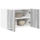 Sonata H Висящ шкаф с рафт Riga 2 pcs Сив Сонома и бяло 60 x 31 x 40 см