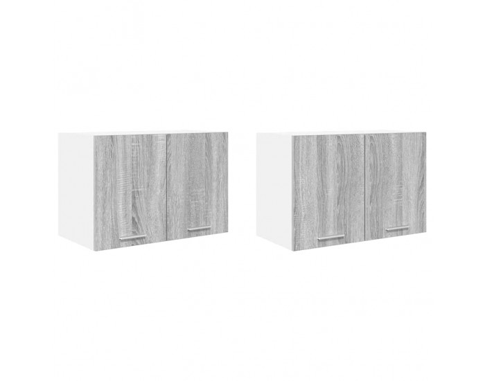 Sonata H Висящ шкаф с рафт Riga 2 pcs Сив Сонома и бяло 60 x 31 x 40 см