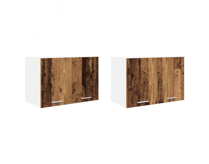Sonata H Висящ шкаф Riga 2 pcs Стара дървесина и бяло 60 x 31 x 40 см