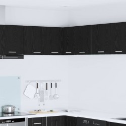 Sonata H Висящ шкаф с рафт Riga Черен дъб и бяло 57 x 57 x 40 см - Bucătării modulare