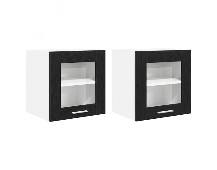 Sonata H Висящ шкаф с рафт с врата Riga 2 pcs Черния дъб 40 x 31 x 40 см
