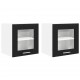 Sonata H Висящ шкаф с рафт с врата Riga 2 pcs Черния дъб 40 x 31 x 40 см