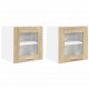 Sonata H Висящ шкаф с рафт с врата Riga 2 pcs Сонома дъб 40 x 31 x 40 см