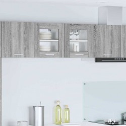 Sonata H Висящ шкаф с рафт с врата Riga 2 pcs Сив Сонома 40 x 31 x 40 см - Bucătării modulare