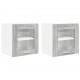 Sonata H Висящ шкаф с рафт с врата Riga 2 pcs Сив Сонома 40 x 31 x 40 см