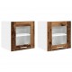Sonata H Висящ шкаф с рафт Riga 2 pcs Старо дърво 40 x 31 x 40 см