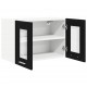 Sonata H Висящ шкаф с рафт с врата Riga 2 pcs Черния дъб 60 x 31 x 40 см
