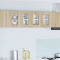 Sonata H Висящ шкаф с рафт с врата Riga 2 pcs Сонома дъб 60 x 31 x 40 см - Bucătării modulare