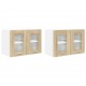 Sonata H Висящ шкаф с рафт с врата Riga 2 pcs Сонома дъб 60 x 31 x 40 см