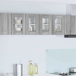 Sonata H Висящ шкаф с рафт с врата Riga 2 pcs Сив Сонома 60 x 31 x 40 см - Bucătării modulare