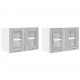 Sonata H Висящ шкаф с рафт с врата Riga 2 pcs Сив Сонома 60 x 31 x 40 см