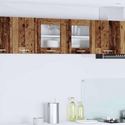 Sonata H Висящ шкаф с рафт Riga Стара дървесина и бяло 80 x 31 x 40 см - Bucătării modulare