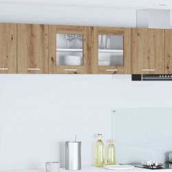 Sonata H Висящ шкаф с рафт Riga Занаятчийски дъб и бяло 80 x 31 x 40 см - Bucătării modulare