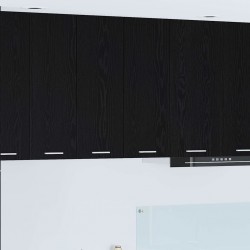 Sonata H Висящ шкаф с рафт Riga 2 pcs Черен дъб и бяло 30 x 31 x 80 см - Bucătării modulare