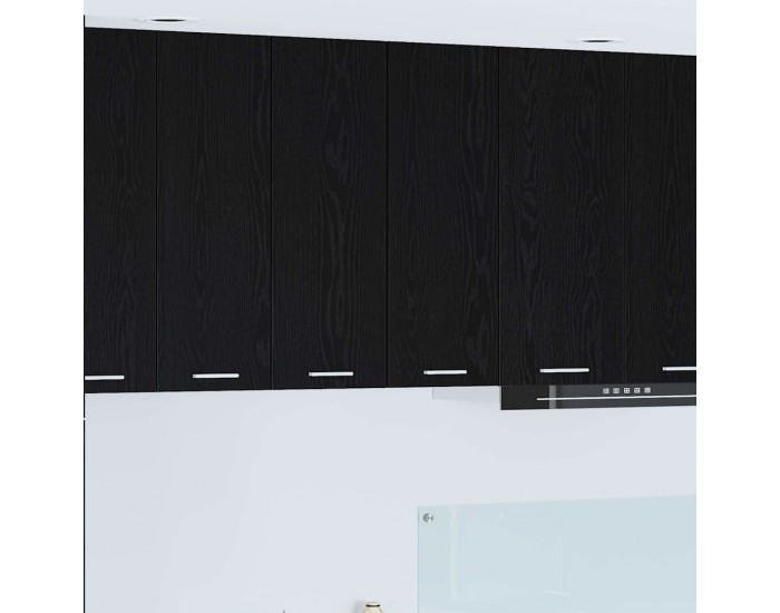 Sonata H Висящ шкаф с рафт Riga 2 pcs Черен дъб и бяло 30 x 31 x 80 см
