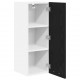 Sonata H Висящ шкаф с рафт Riga 2 pcs Черен дъб и бяло 30 x 31 x 80 см