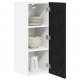 Sonata H Висящ шкаф с рафт Riga 2 pcs Черен дъб и бяло 30 x 31 x 80 см
