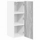 Sonata H Висящ шкаф с рафт Riga 2 pcs Сив Сонома и бяло 30 x 31 x 80 см