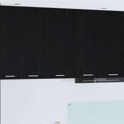 Sonata H Висящ шкаф с рафт с врата Riga Черен дъб и бяло 40 x 31 x 80 см - Bucătării modulare