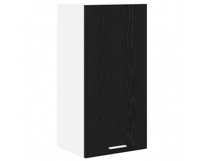 Sonata H Висящ шкаф с рафт с врата Riga Черен дъб и бяло 40 x 31 x 80 см
