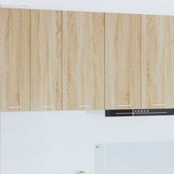 Sonata H Висящ шкаф с рафт Riga Сонома дъб и бяло 40 x 31 x 80 см - Bucătării modulare