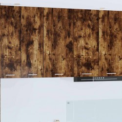 Sonata H Висящ шкаф с рафт с врата Riga Димящ дъб и бяло 40 x 31 x 80 см - Bucătării modulare