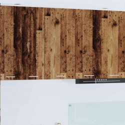 Sonata H Висящ шкаф с рафт Riga Стара дървесина и бяло 40 x 31 x 80 см - Bucătării modulare