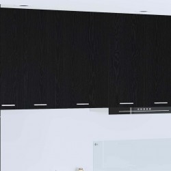 Sonata H Висящ шкаф с рафт с врата Riga Черен дъб и бяло 50 x 31 x 80 см - Bucătării modulare