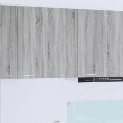 Sonata H Висящ шкаф с рафт Riga Сив Сонома и бяло 50 x 31 x 80 см - Bucătării modulare