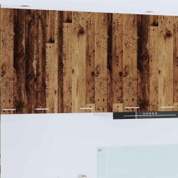 Sonata H Висящ шкаф с рафт Riga Стара дървесина и бяло 50 x 31 x 80 см - Bucătării modulare