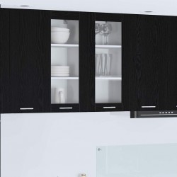 Sonata H Висящ шкаф Riga Черния дъб 40 x 31 x 80 см Инженерно дърво - Bucătării modulare