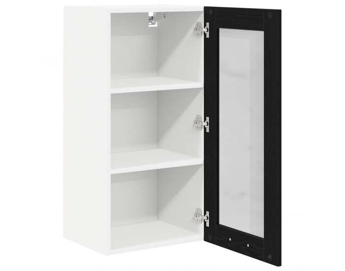Sonata H Висящ шкаф с рафт с врата Riga 2 pcs Черния дъб 40 x 31 x 80 см