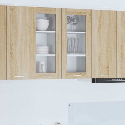 Sonata H Висящ шкаф с рафт с врата Riga 2 pcs Сонома дъб 40 x 31 x 80 см - Bucătării modulare