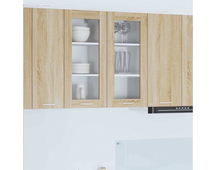 Sonata H Висящ шкаф с рафт с врата Riga 2 pcs Сонома дъб 40 x 31 x 80 см
