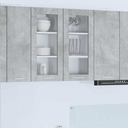 Sonata H Висящ шкаф Riga Циментено сиво 40 x 31 x 80 см Инженерно дърво - Bucătării modulare