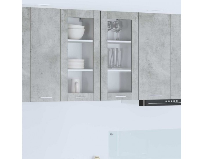 Sonata H Висящ шкаф с рафт Riga 2 pcs Циментено сиво 40 x 31 x 80 см
