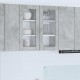 Sonata H Висящ шкаф с рафт Riga 2 pcs Циментено сиво 40 x 31 x 80 см